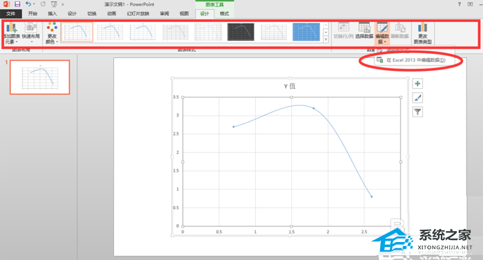 PPT怎么制作曲线散点图表？PPT制作曲线散点图表的方法