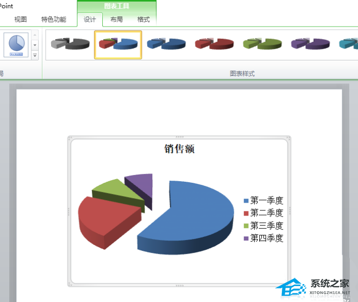 PPT分离型三维饼图怎么做？PPT制作分离型的立体饼形图教程