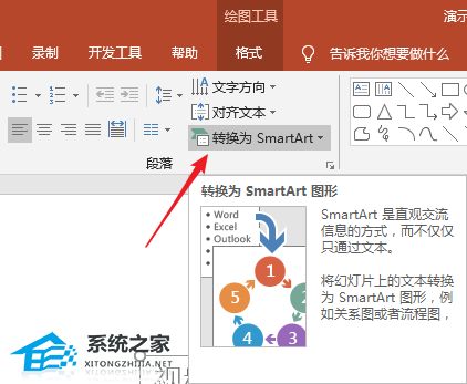 PPT文字怎么转换成SmartArt图形？PPT文字转为SmartArt图形的方法